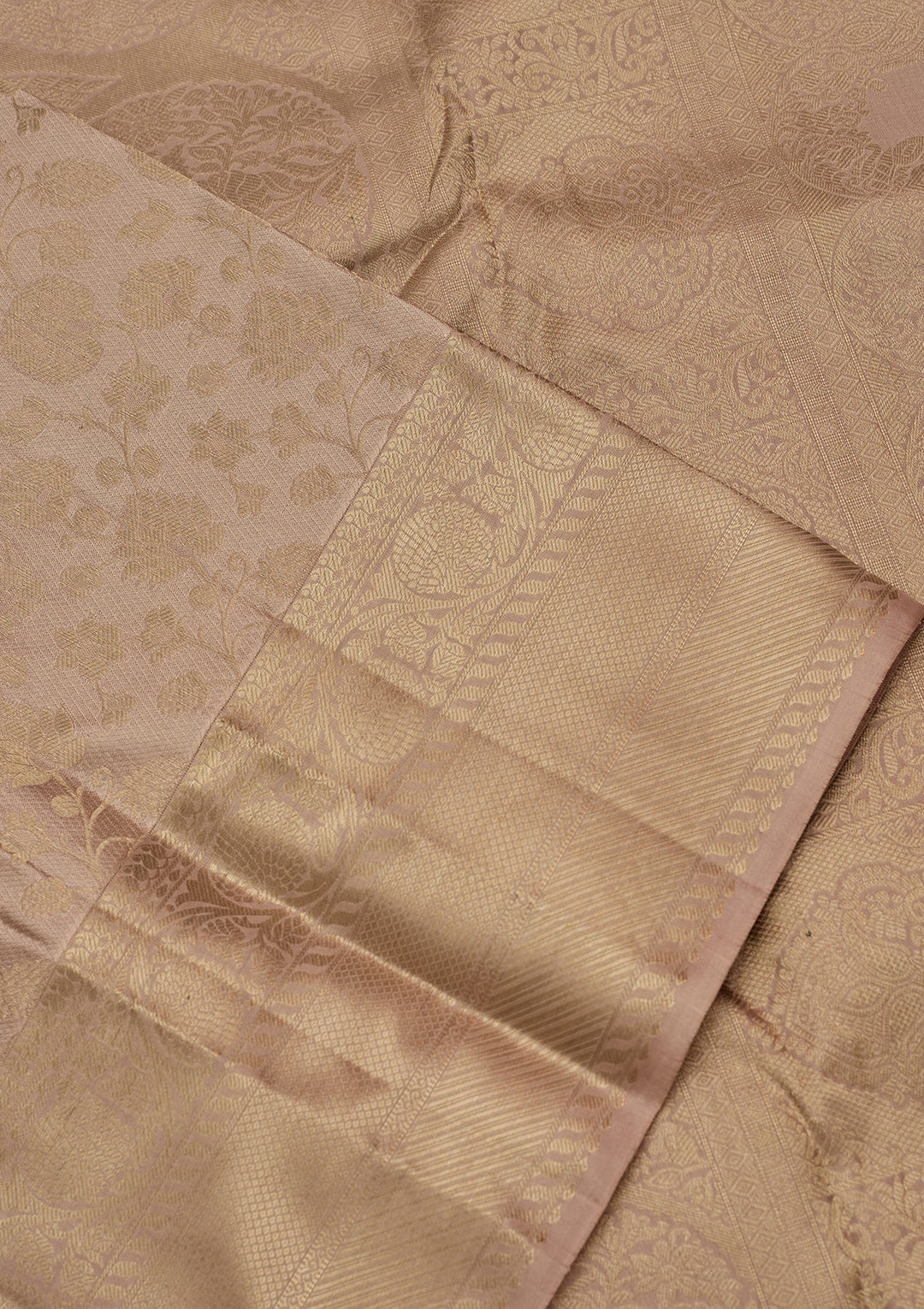 Mauve Silk Jaal Saree With Matching Blouse Piece