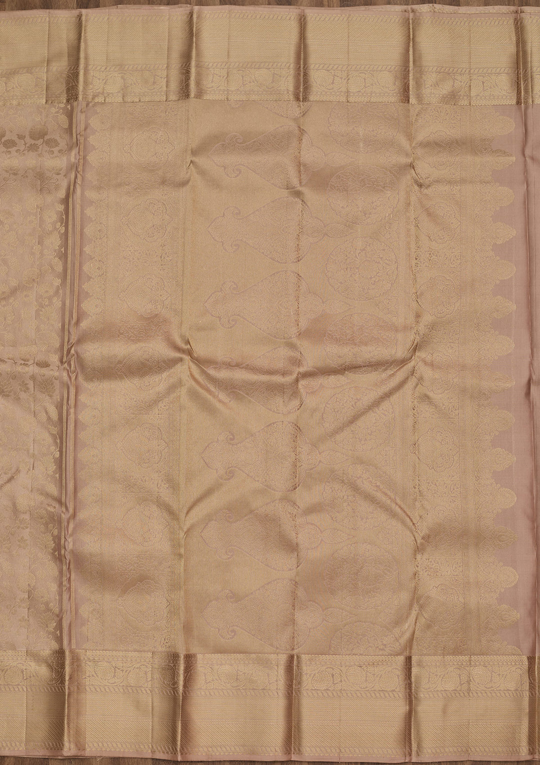 Mauve Silk Jaal Saree With Matching Blouse Piece
