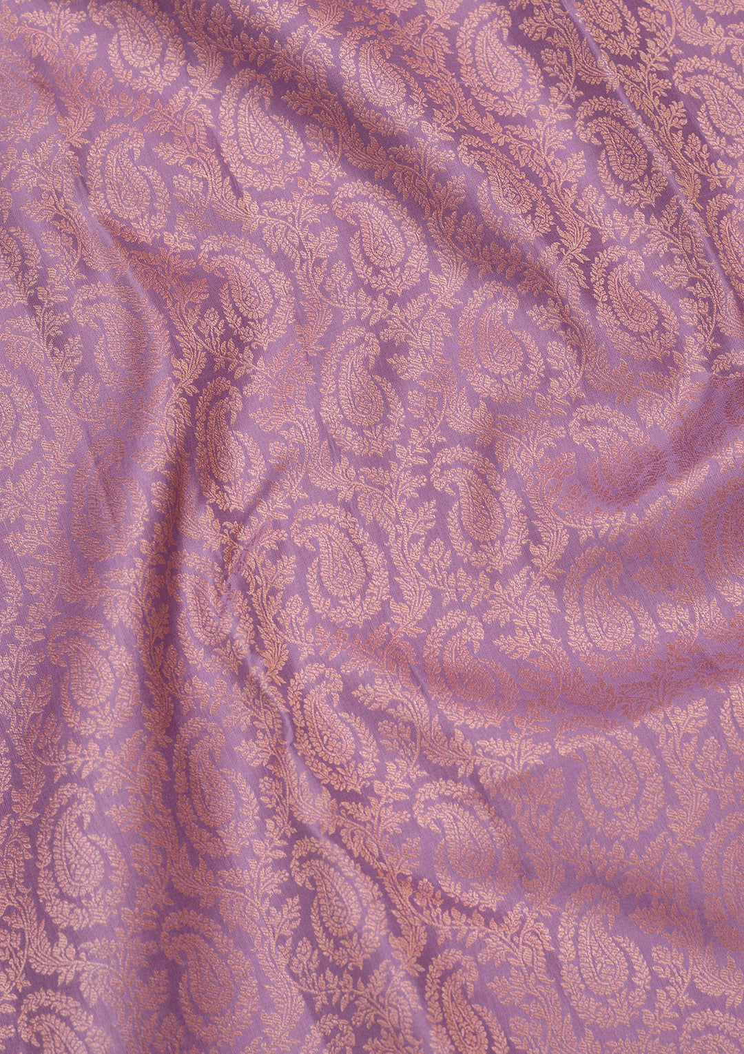 Lavender Silk Jaal Saree With Matching Blouse Piece