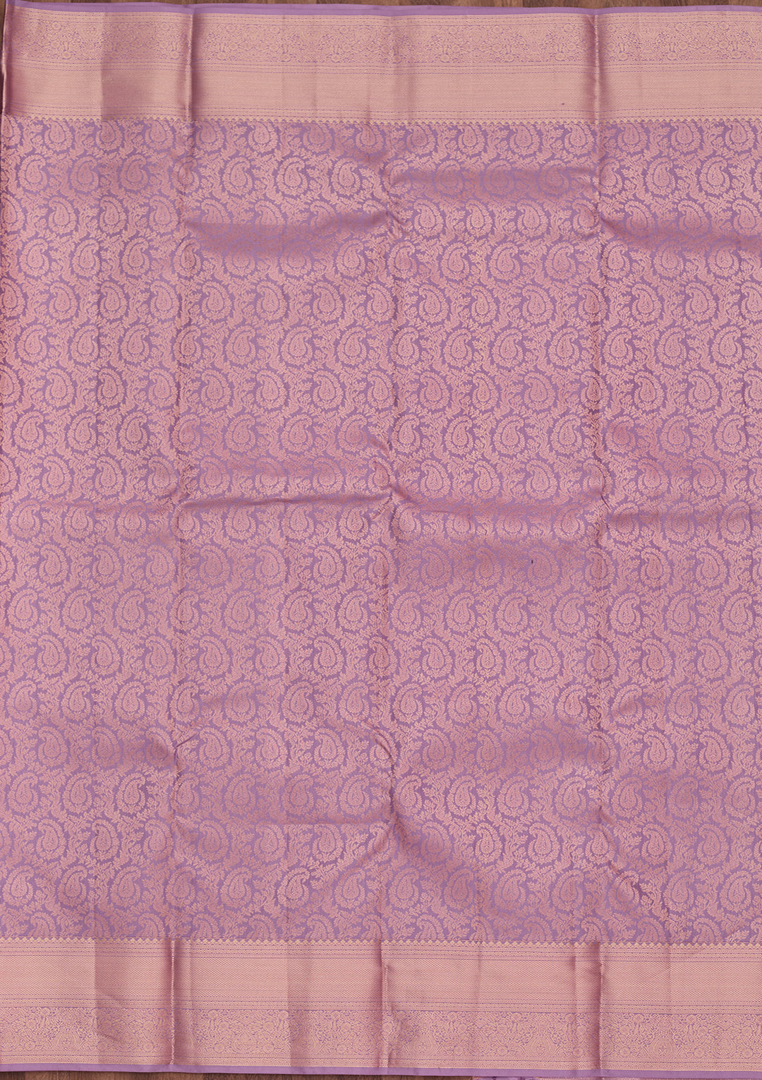 Lavender Silk Jaal Saree With Matching Blouse Piece