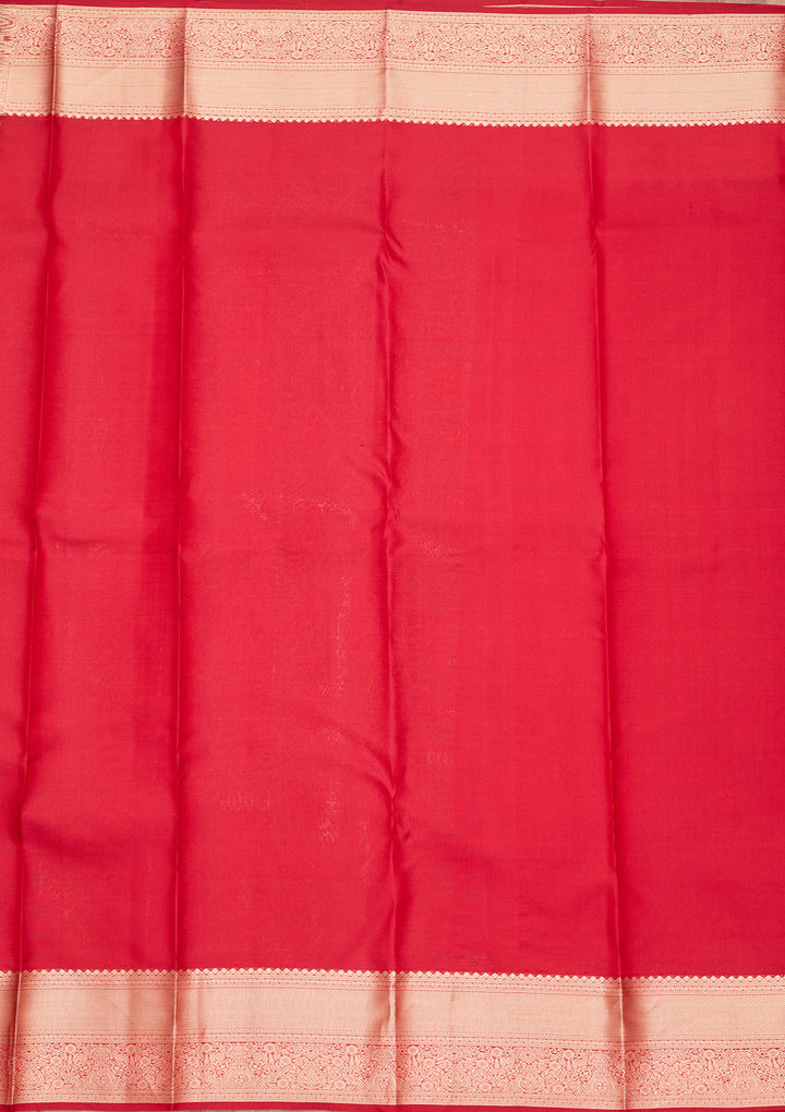 Maroon Pure Silk Jaal Zariwork Saree With Matching Blouse Piece