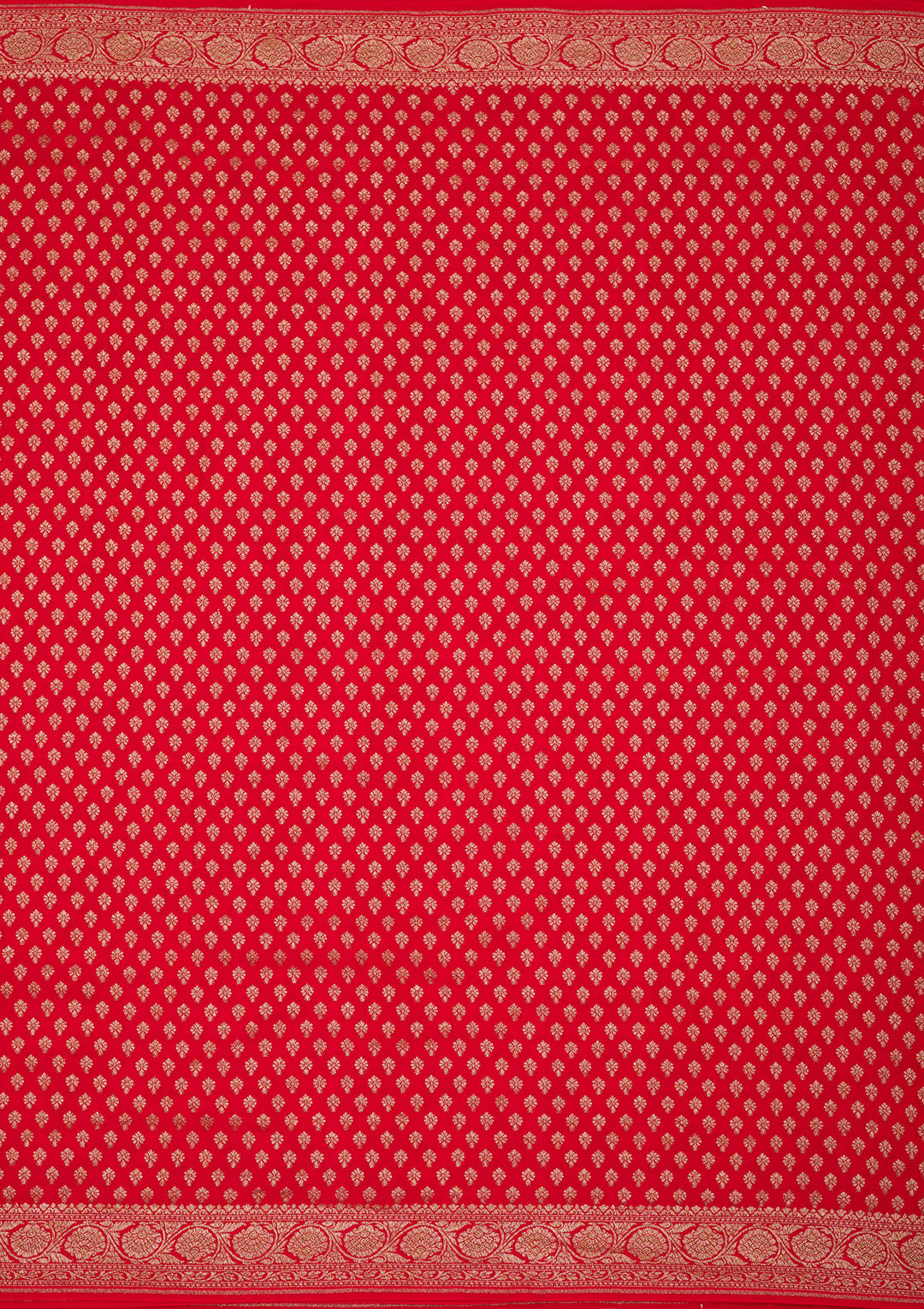 Red Zariwork Pure Crepe Silk Saree