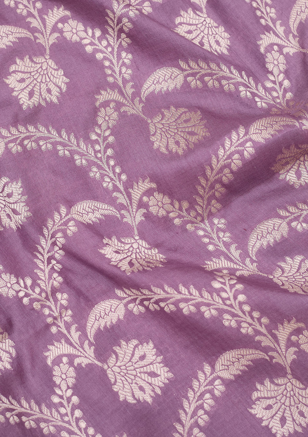 Mauve Zariwork Pure Silk Saree