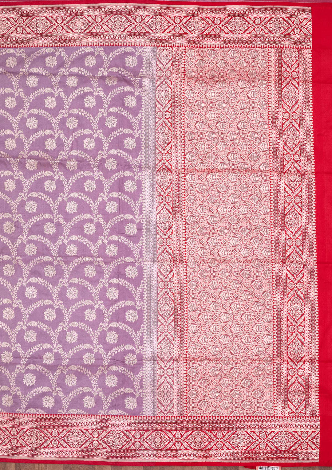 Mauve Zariwork Pure Silk Saree