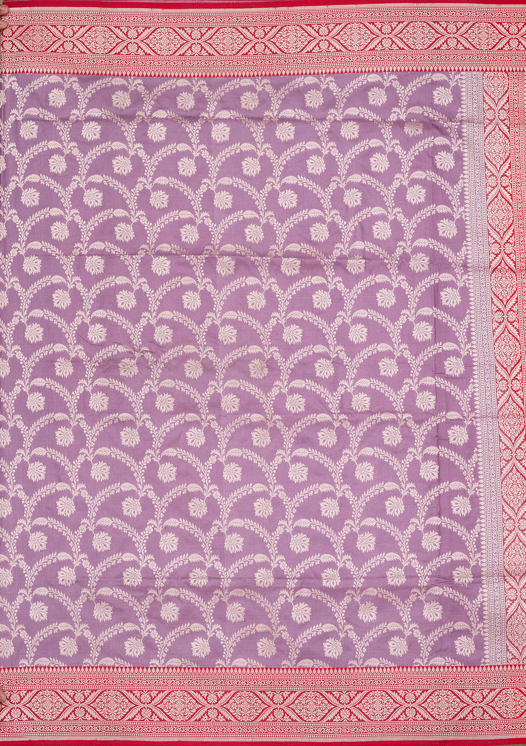 Mauve Zariwork Pure Silk Saree