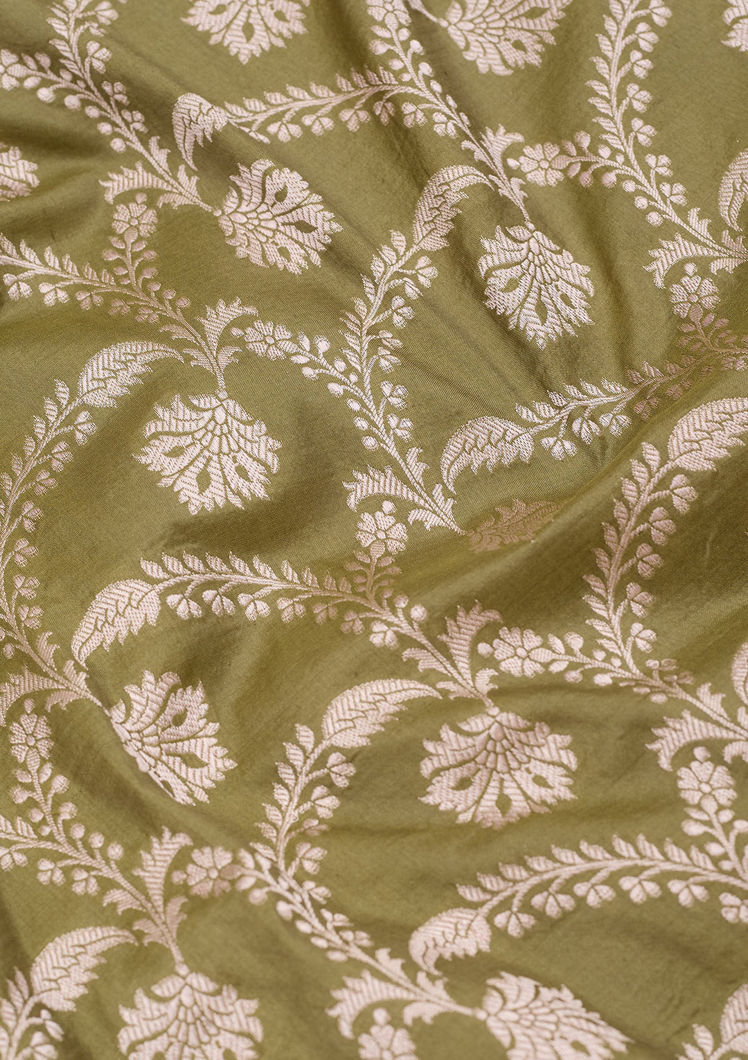 Pista Green Zariwork Pure Silk Saree
