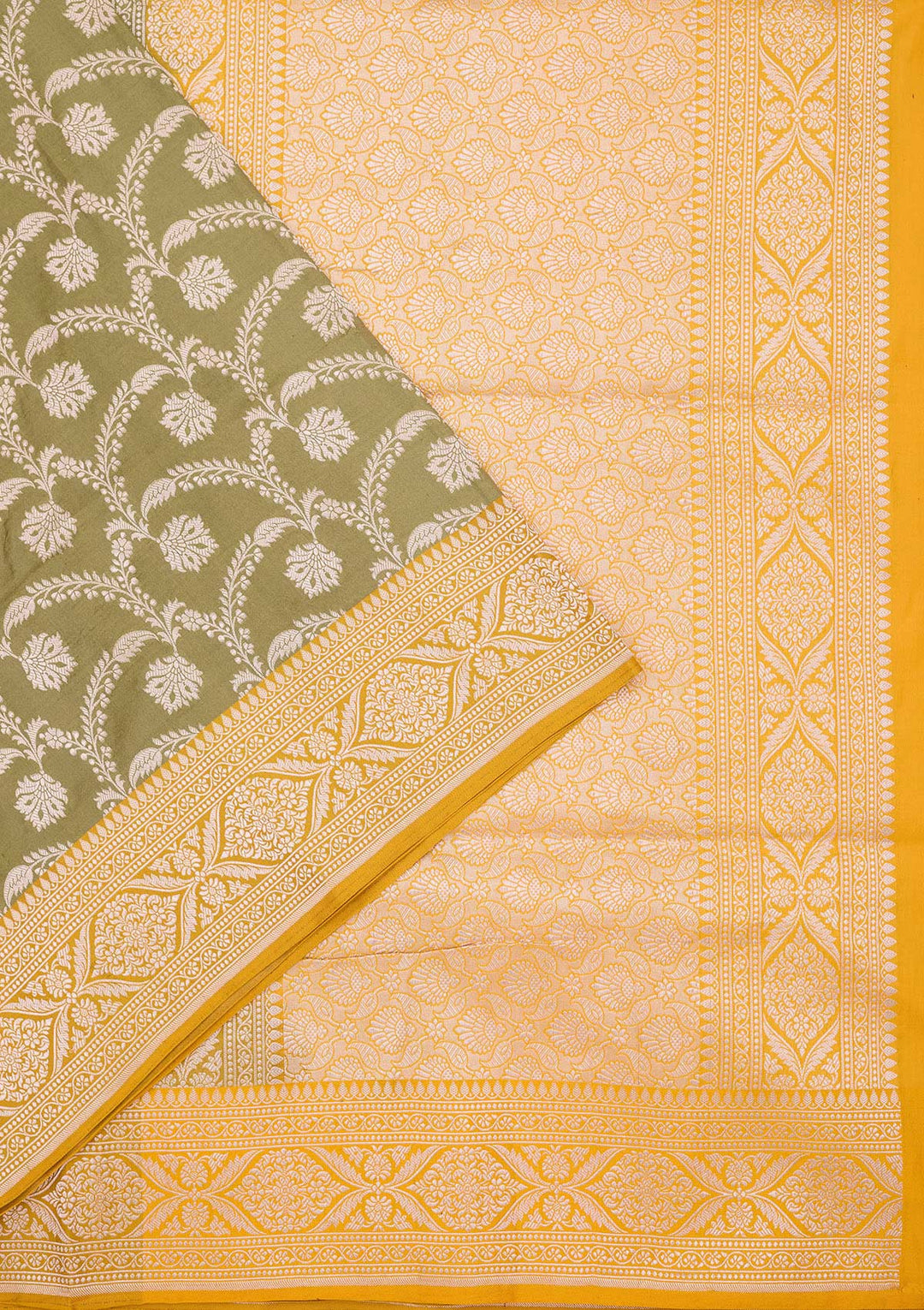 Pista Green Zariwork Pure Silk Saree