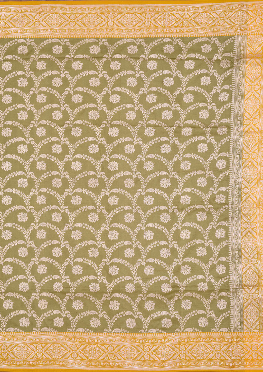 Pista Green Zariwork Pure Silk Saree
