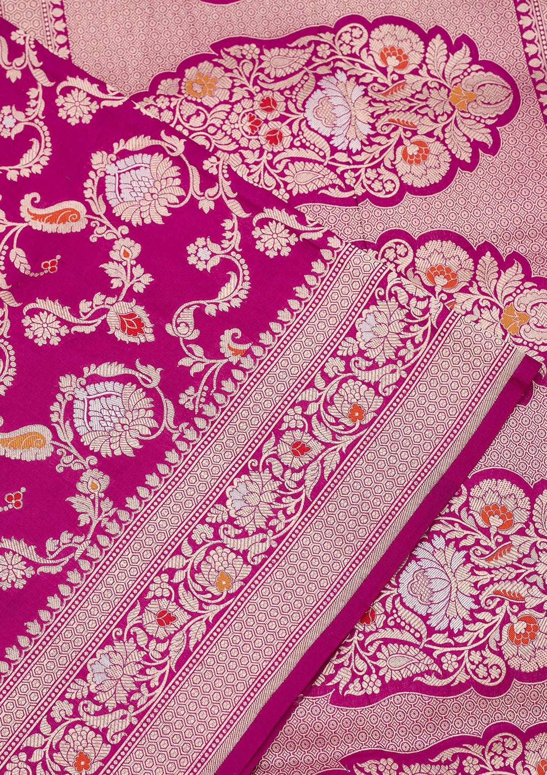 Wine Zariwork Pure Silk Saree