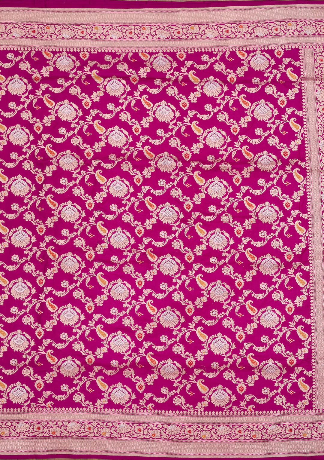 Wine Zariwork Pure Silk Saree