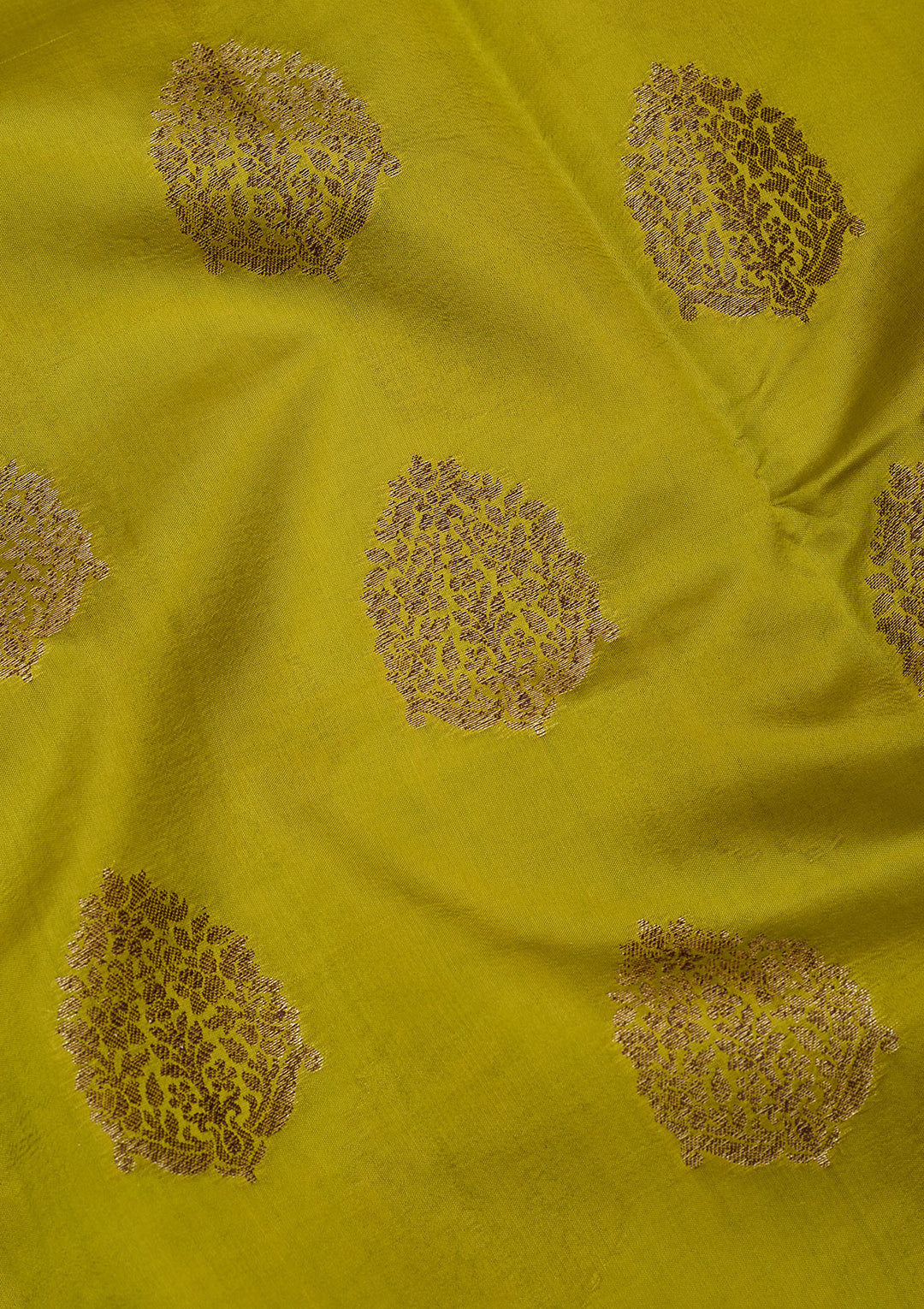 Lime Green Zariwork Pure Silk Saree