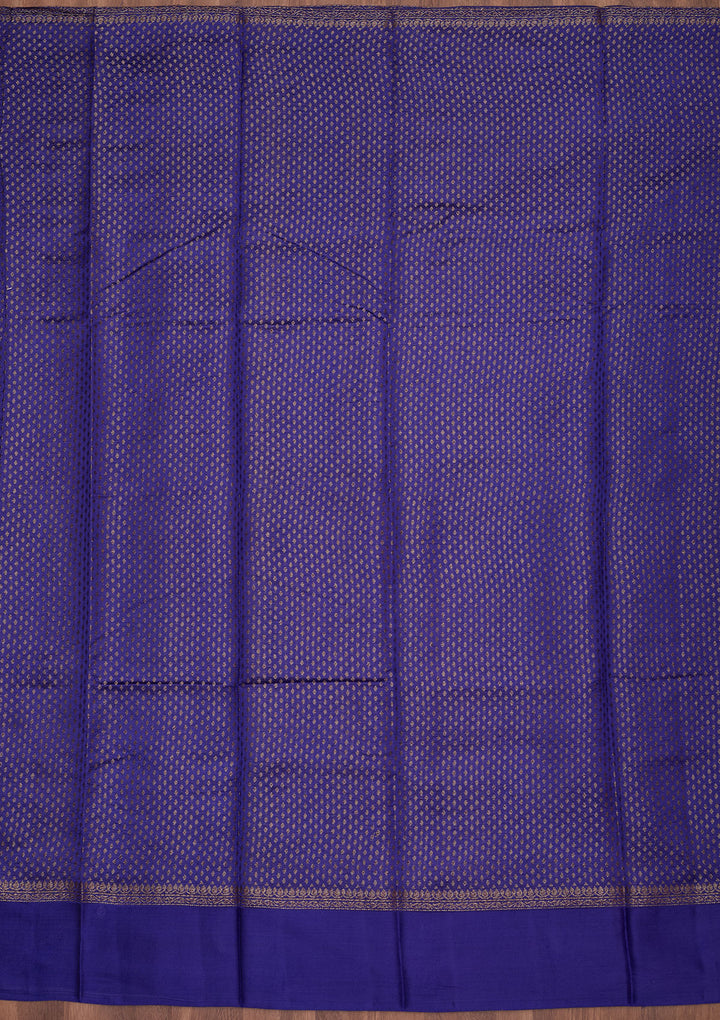 Royal Blue Zariwork Pure Silk Saree