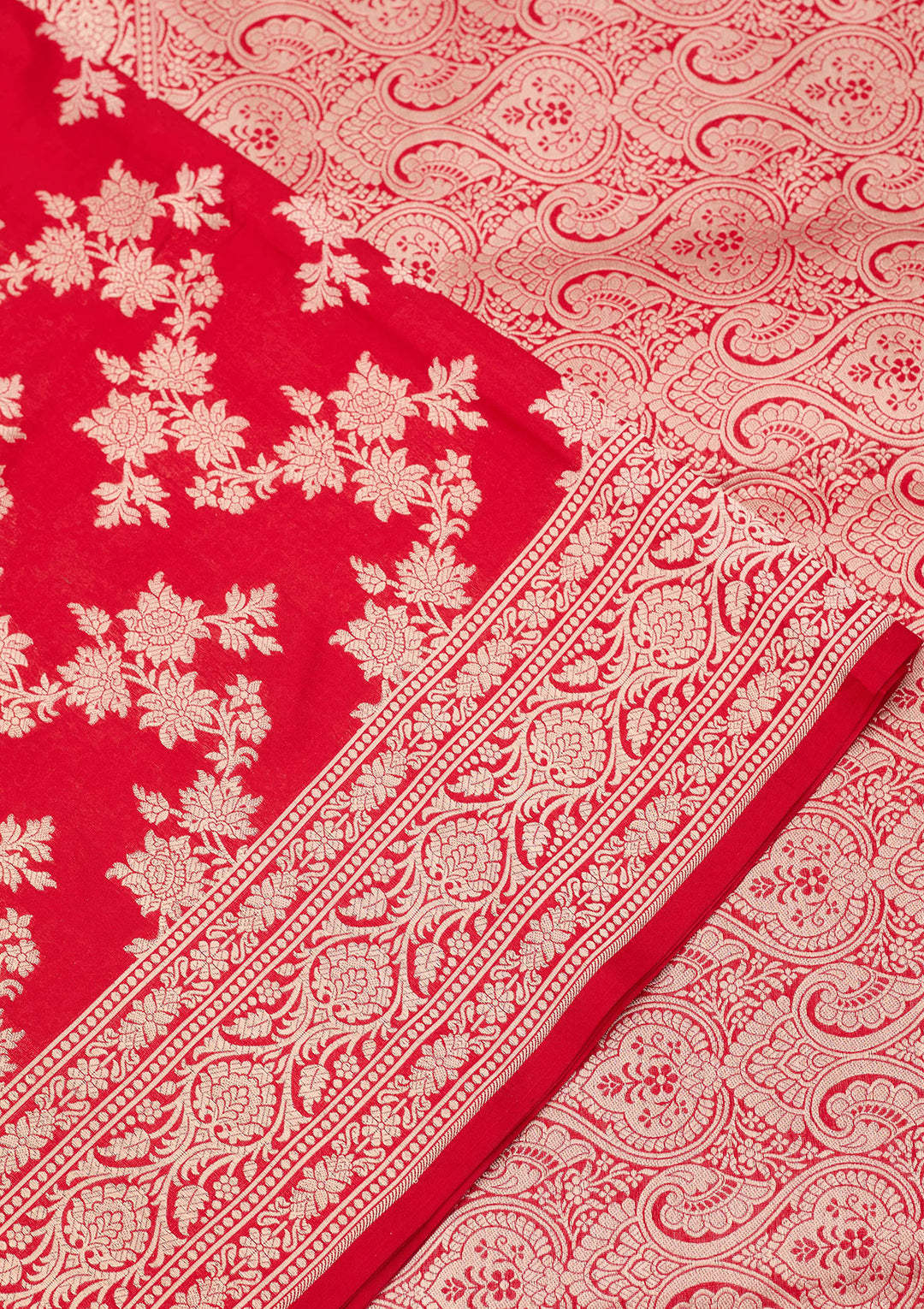 Red Zariwork Pure Silk Saree