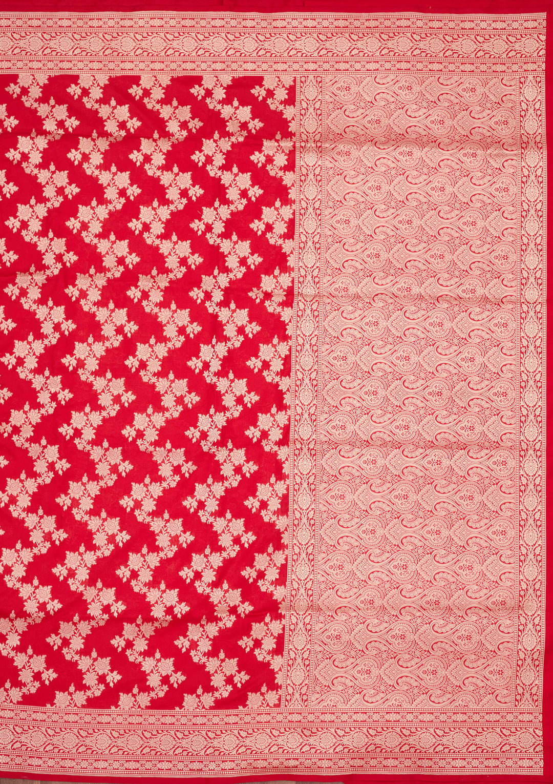 Red Zariwork Pure Silk Saree