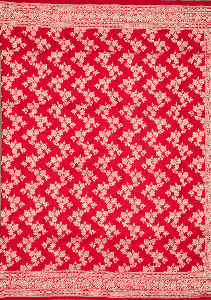 Red Zariwork Pure Silk Saree