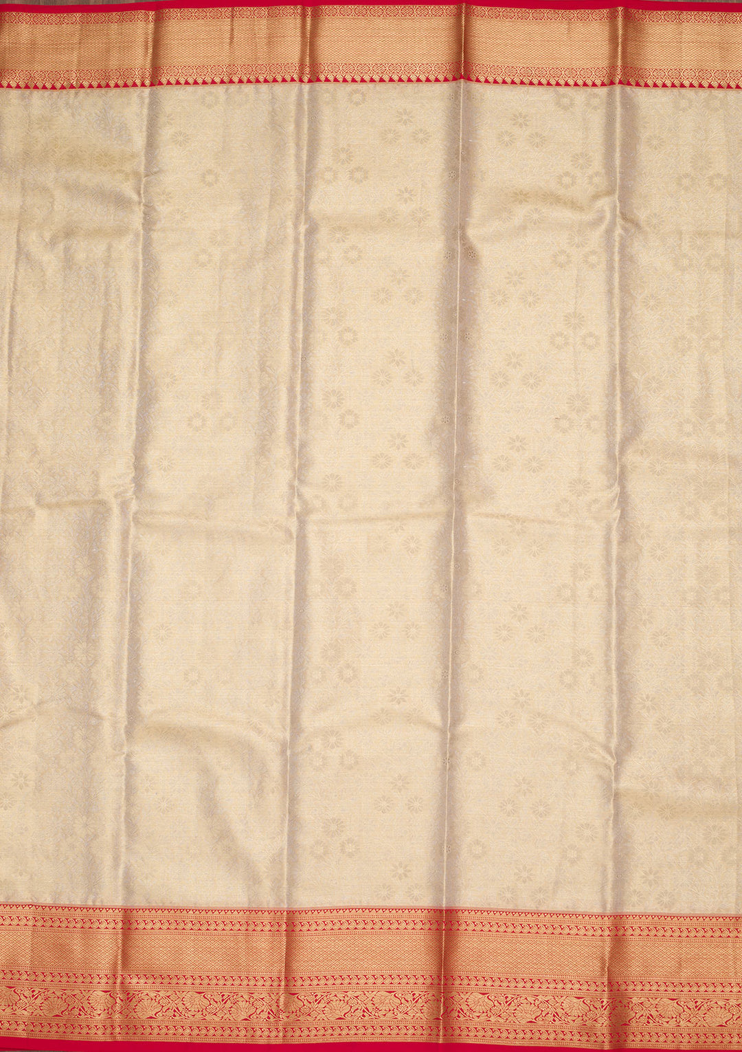 Gold Tissue Jaal Saree With Matching Blouse Piece