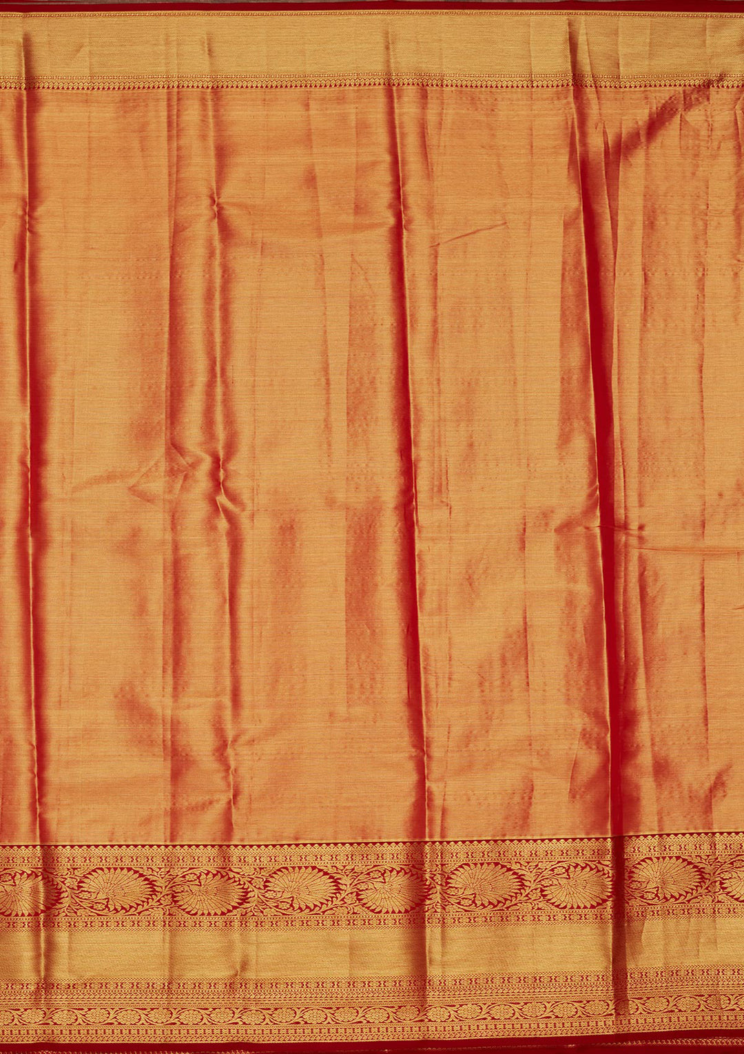 Gold Tissue Jaal Saree With Matching Blouse Piece