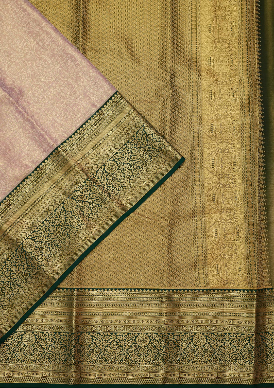 Mauve Tissue Jaal Saree With Matching Blouse Piece