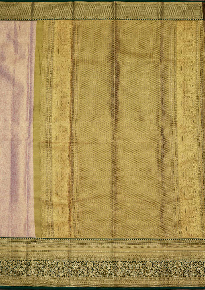 Mauve Tissue Jaal Saree With Matching Blouse Piece