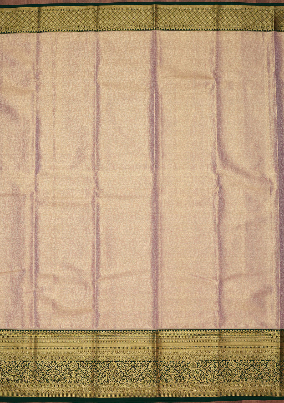 Mauve Tissue Jaal Saree With Matching Blouse Piece