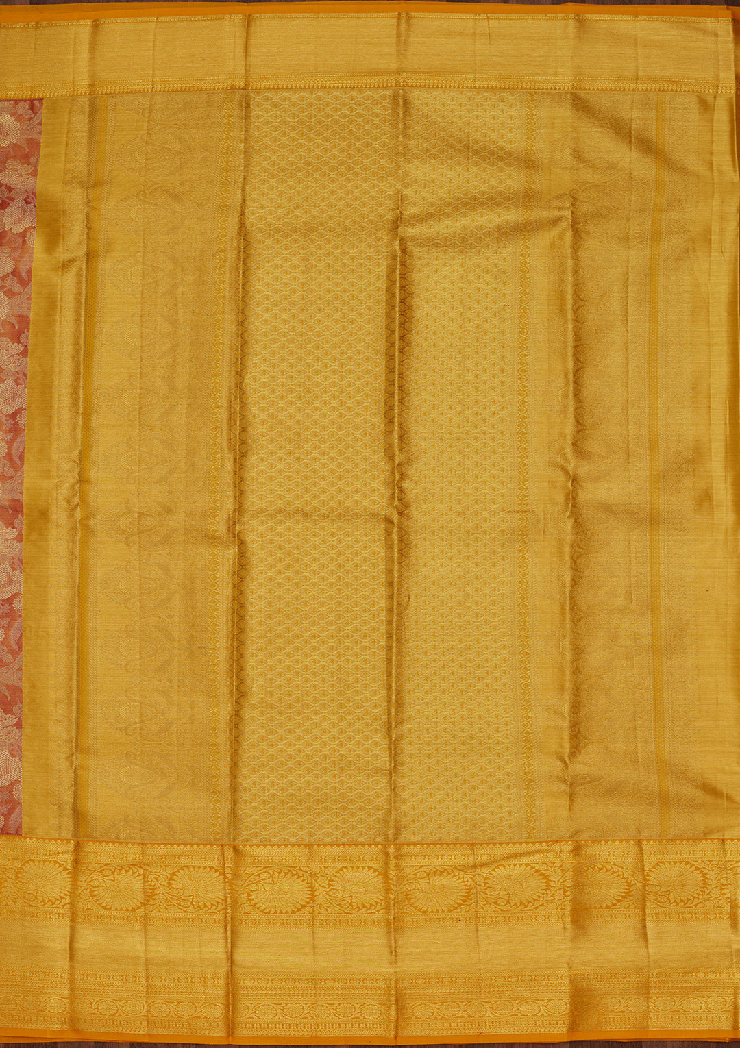 Rust Zariwork Tissue Silk Saree