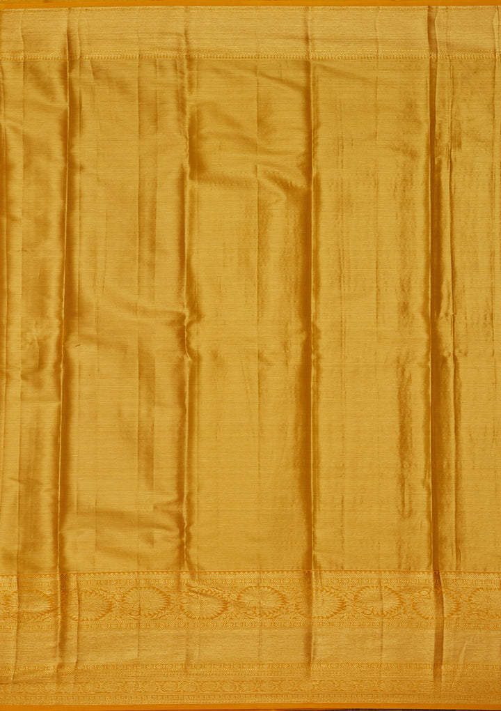 Rust Zariwork Tissue Silk Saree