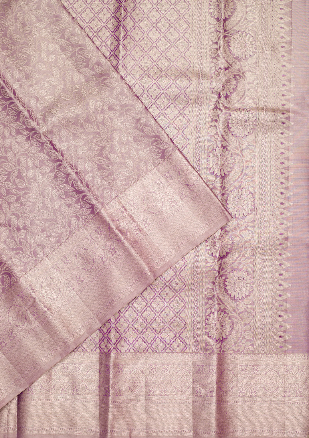 Purple Tissue Jaal Saree With Matching Blouse Piece