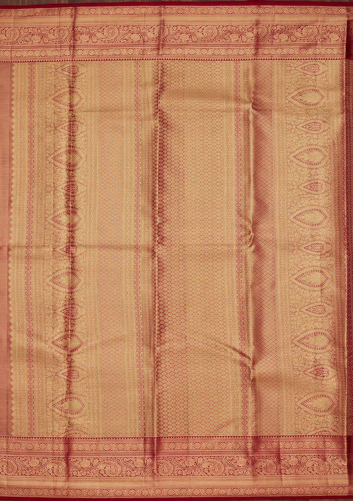Pink Tissue Jaal Saree With Matching Blouse Piece