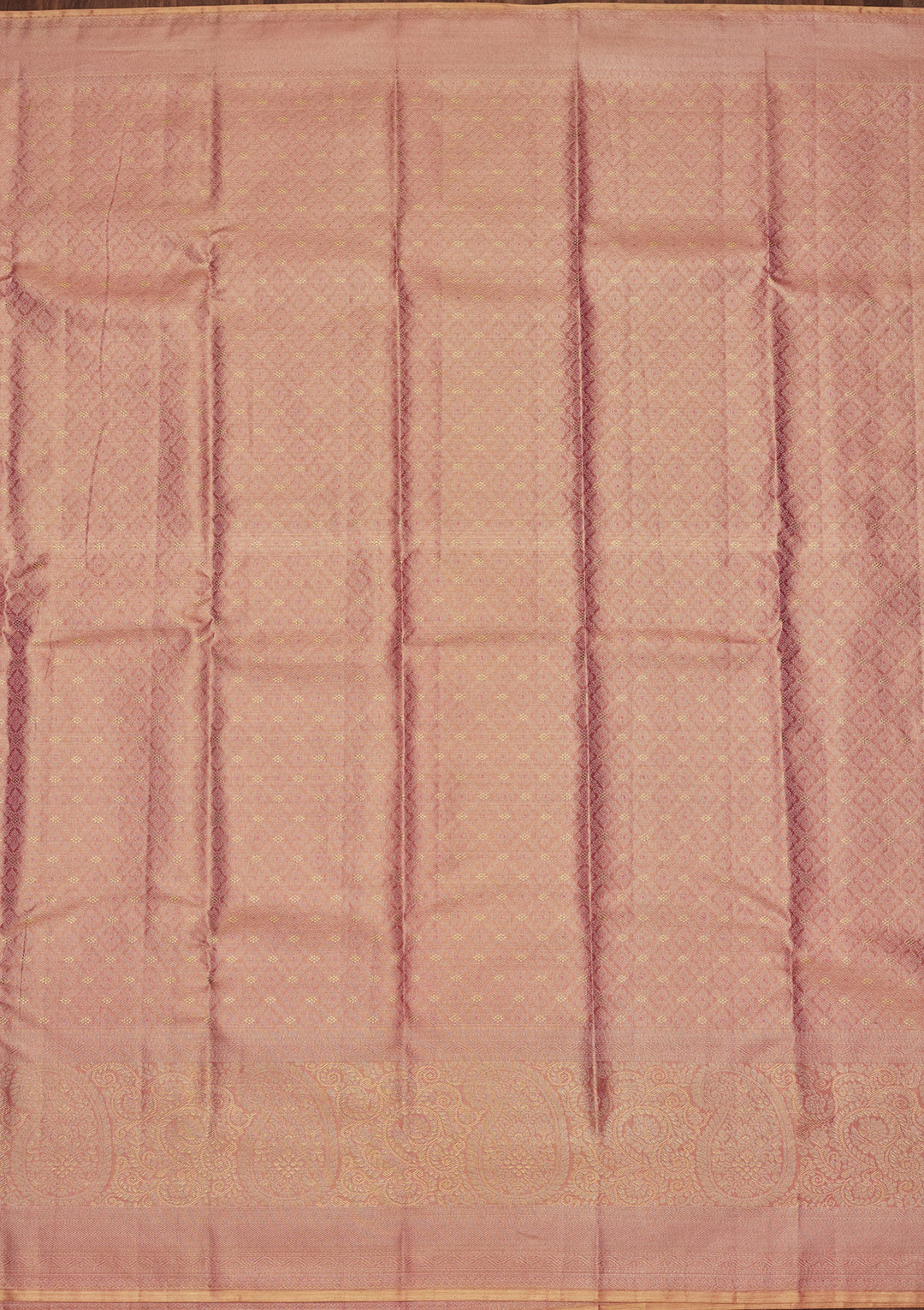 Onion Pink Silk Jaal Saree With Matching Blouse Piece