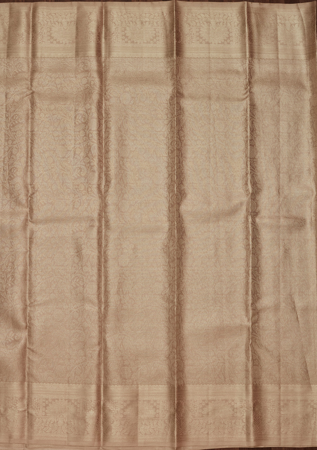 Light Grey Tissue Jaal Saree With Matching Blouse Piece