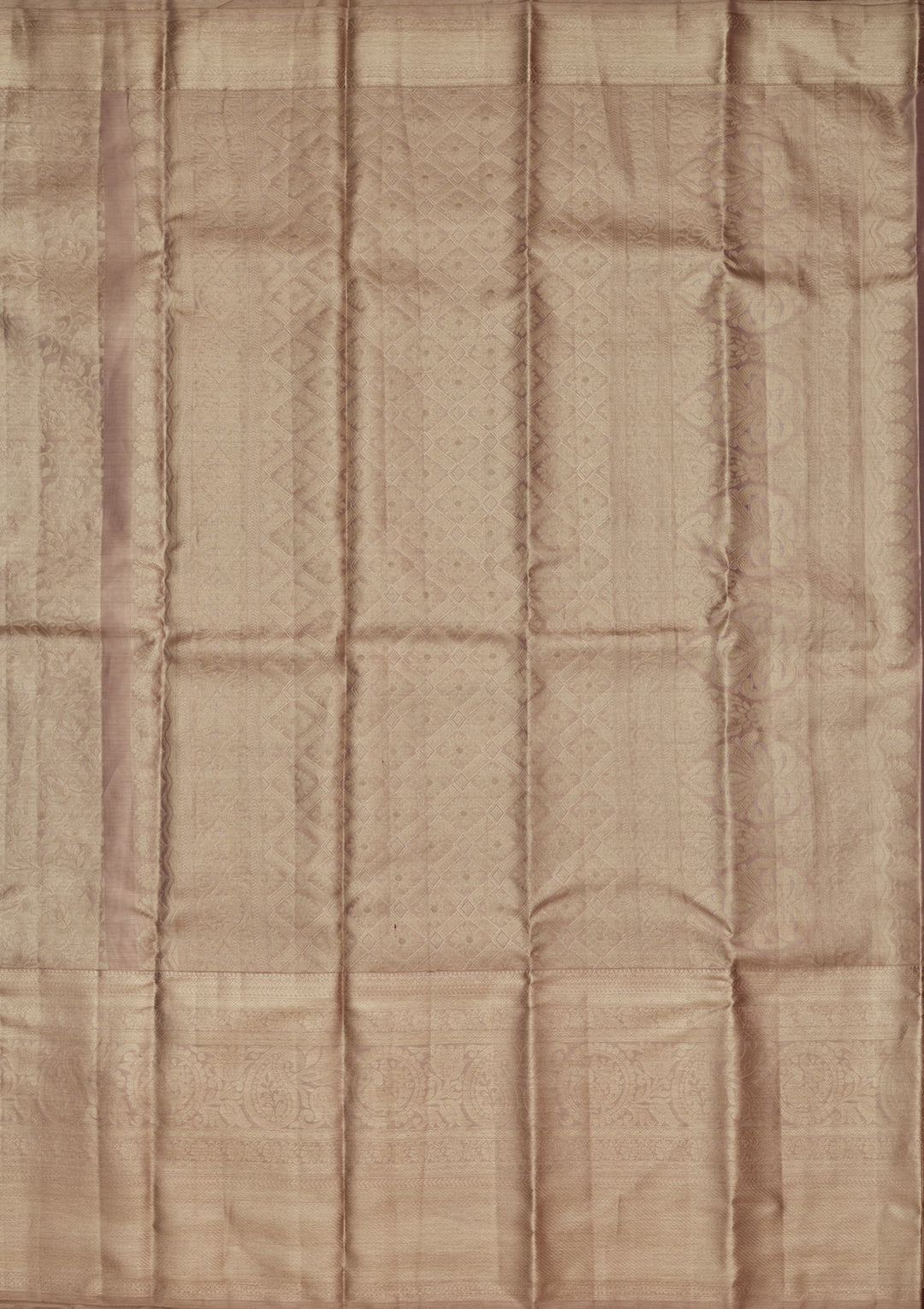 Beige Tissue Jaal Saree With Matching Blouse Piece
