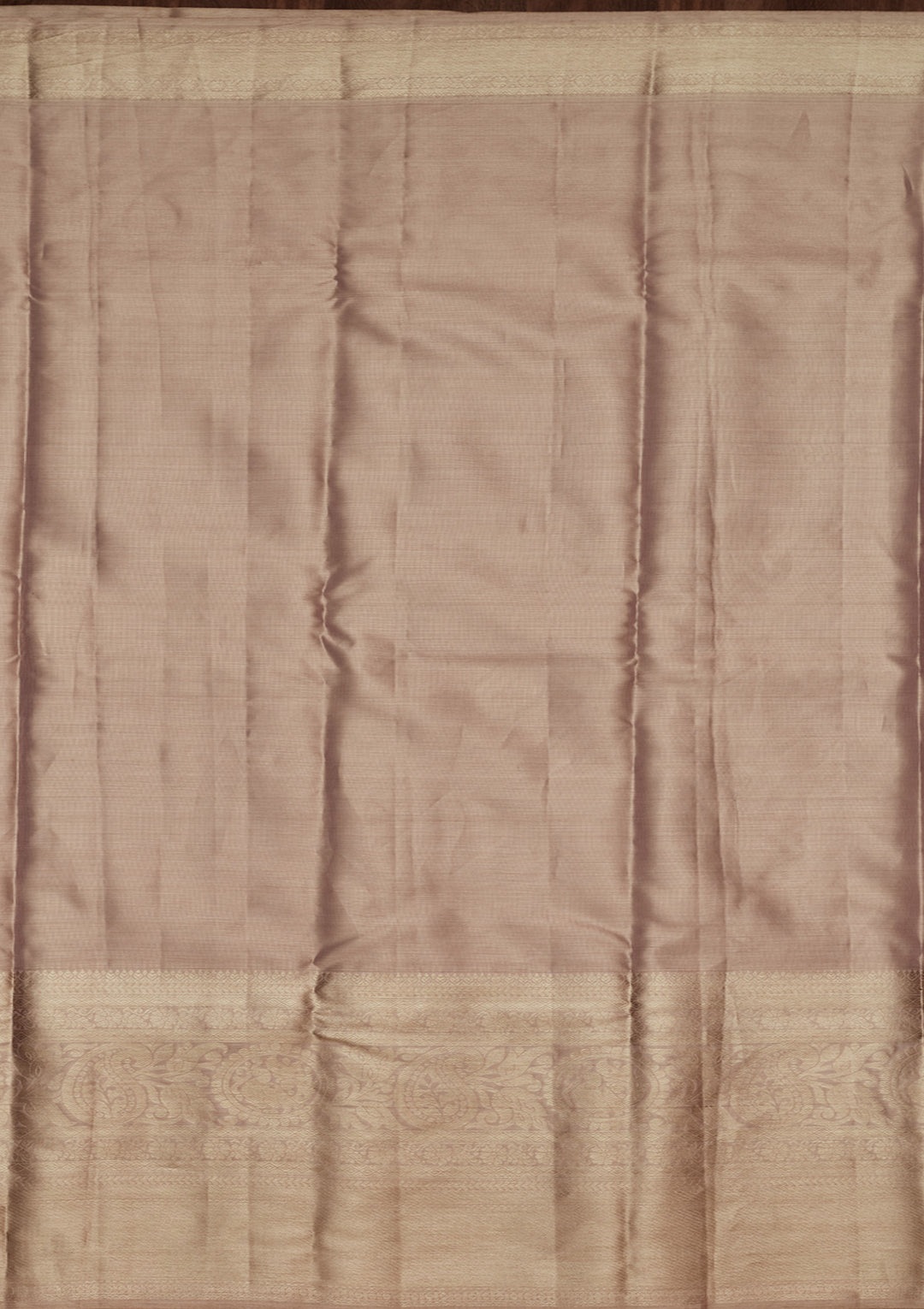 Beige Tissue Jaal Saree With Matching Blouse Piece