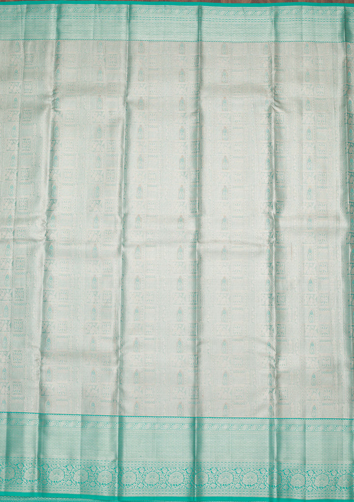 Sky Blue Zariwork Tissue Silk Saree