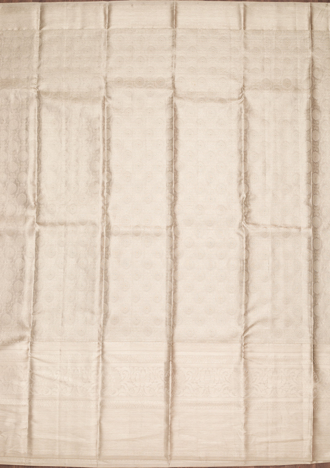 Light Grey Tissue Jaal Saree With Matching Blouse Piece