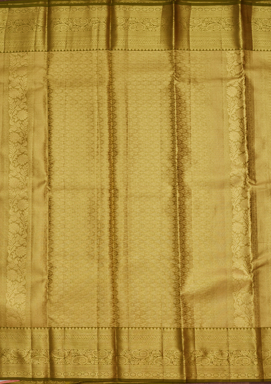 Mehandi Green Zariwork Tissue Silk Saree