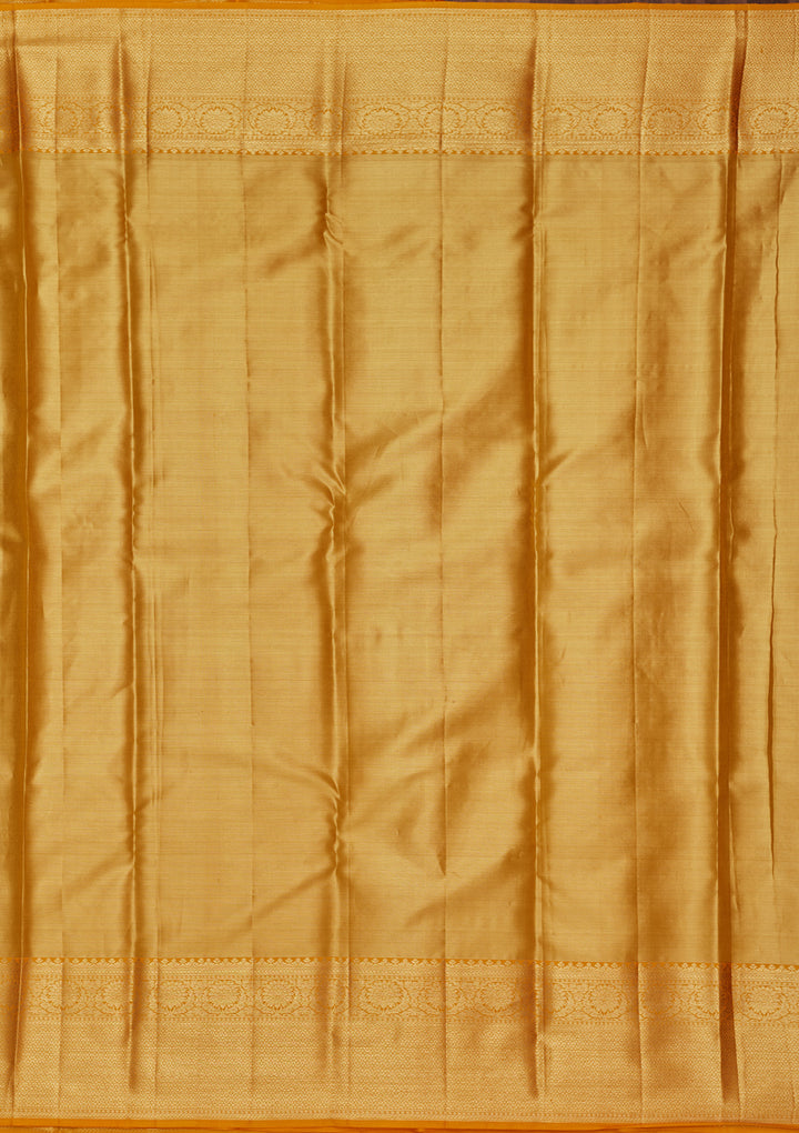 Mustard Zariwork Tissue Silk Saree