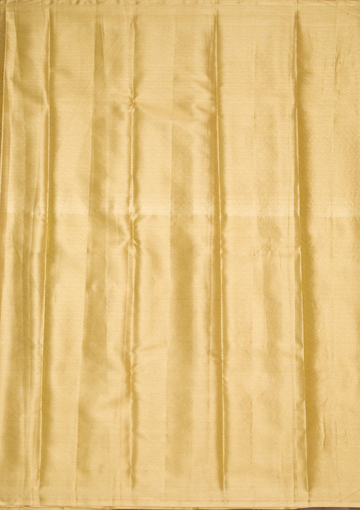 Pista Green Tissue Stripes Zariwork Saree With Matching Blouse Piece