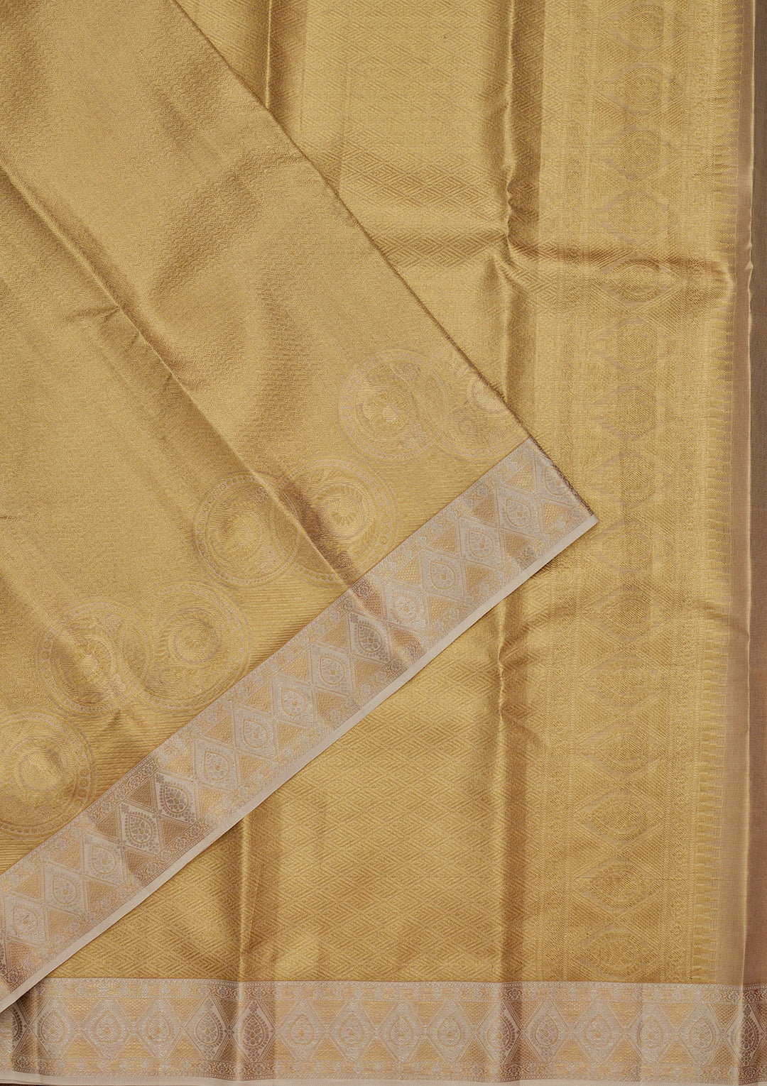 Lemon Yellow Silk Jaal Zariwork Saree With Matching Blouse Piece