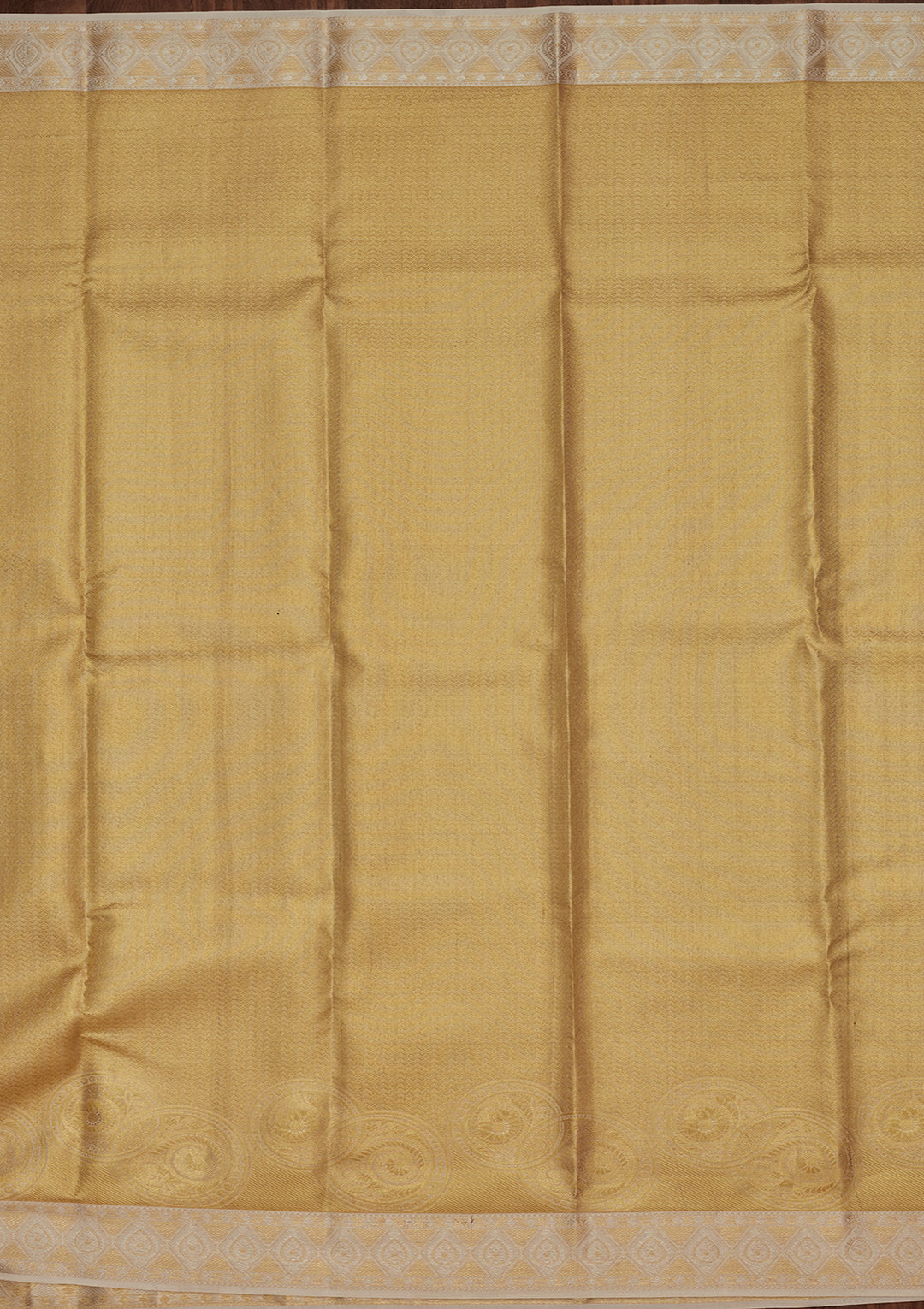 Lemon Yellow Silk Jaal Zariwork Saree With Matching Blouse Piece