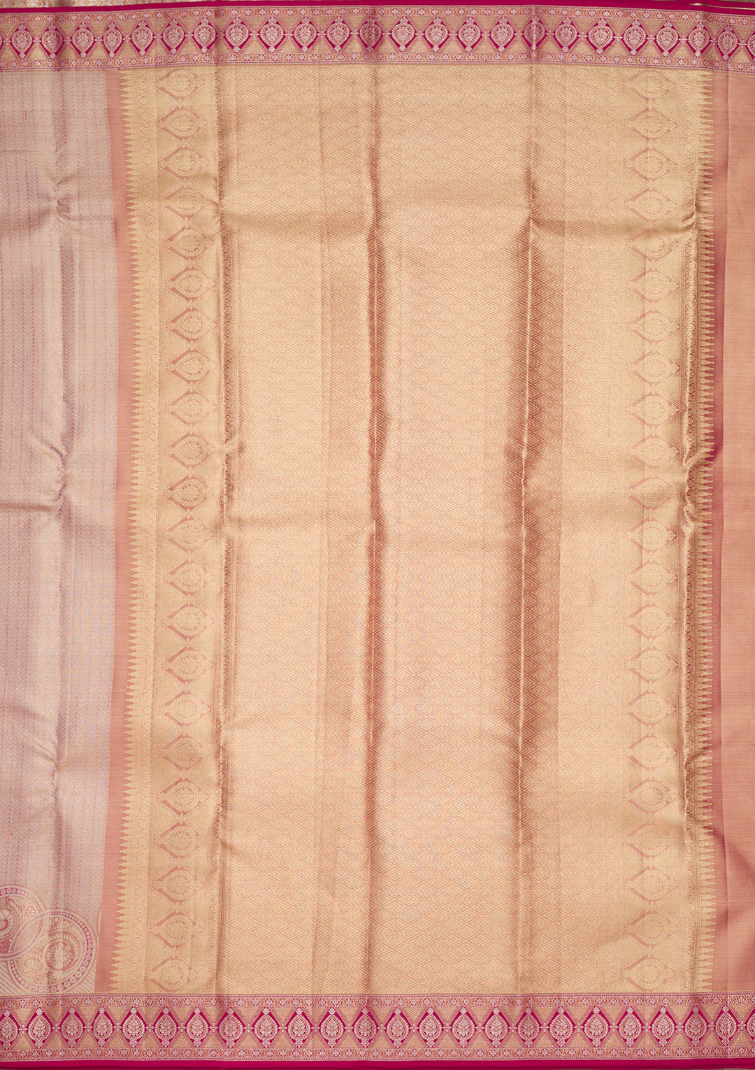 Pink Tissue Jaal Saree With Matching Blouse Piece
