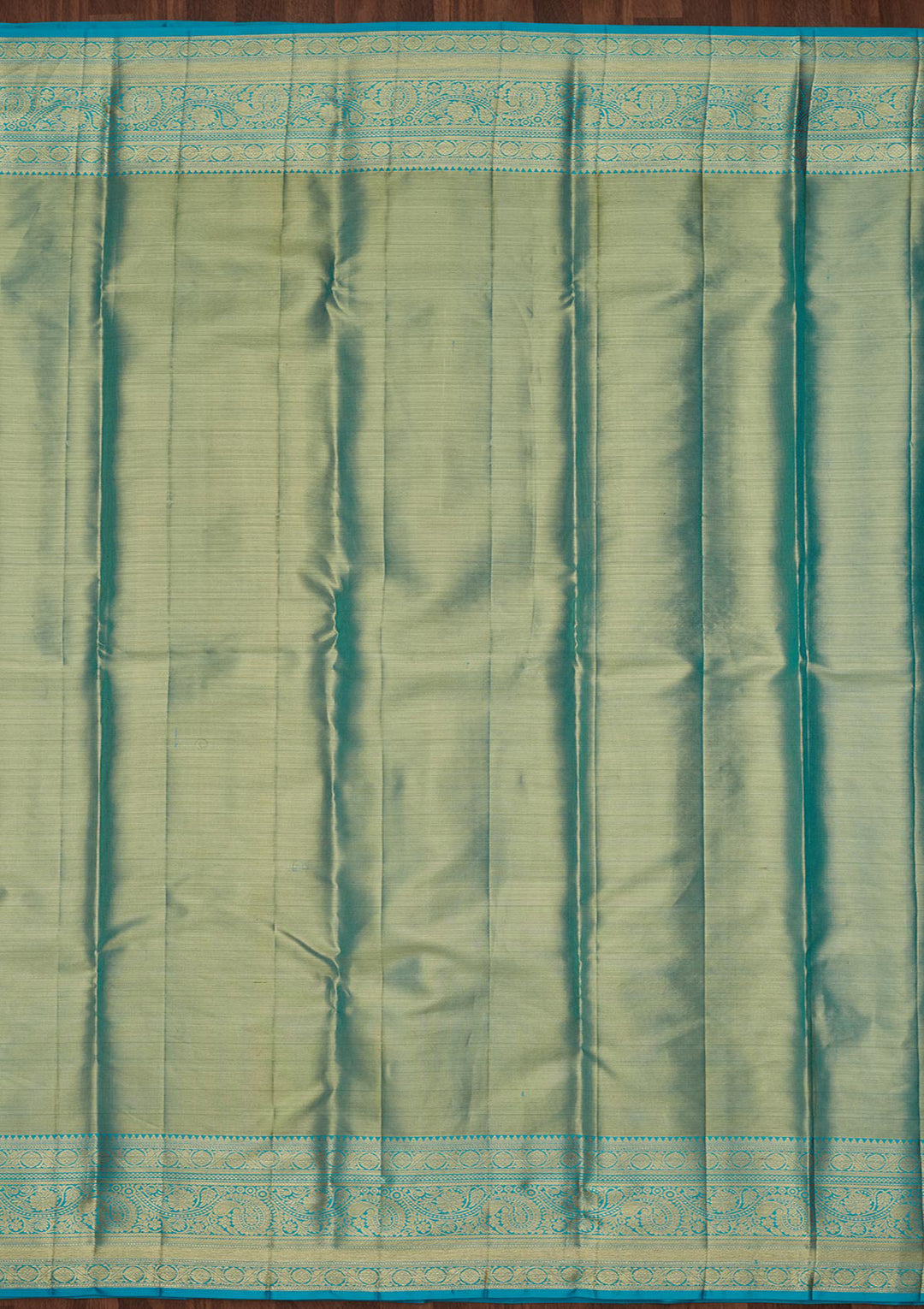 Leaf Green Tissue Jaal Kanjivaram Saree With Matching Blouse Piece
