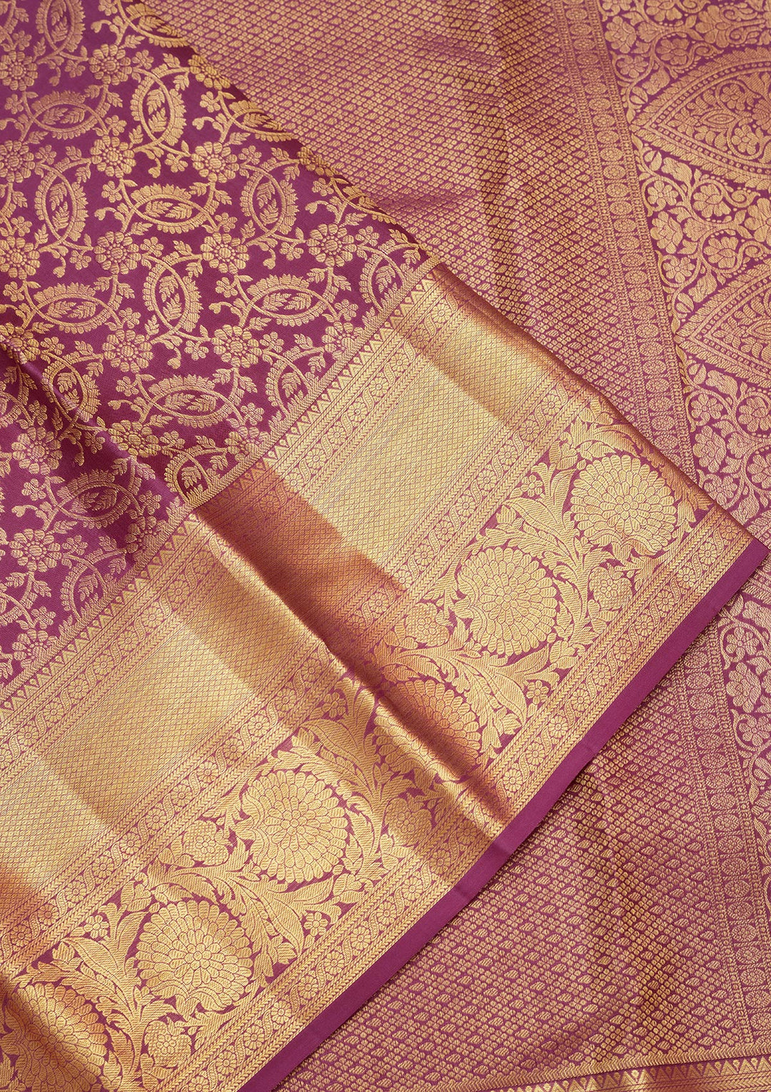 Purple Zariwork Pure Silk Saree