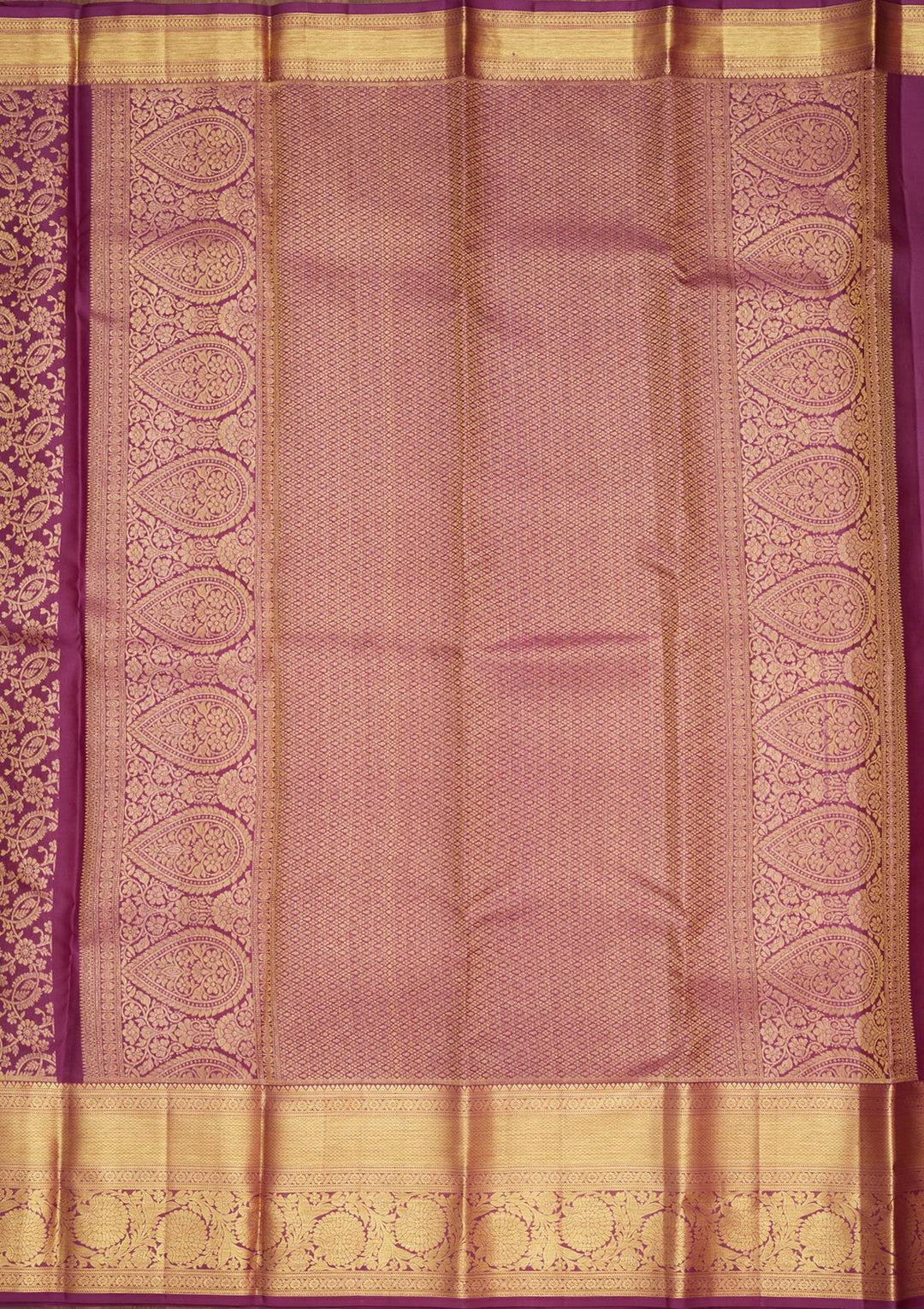 Purple Zariwork Pure Silk Saree
