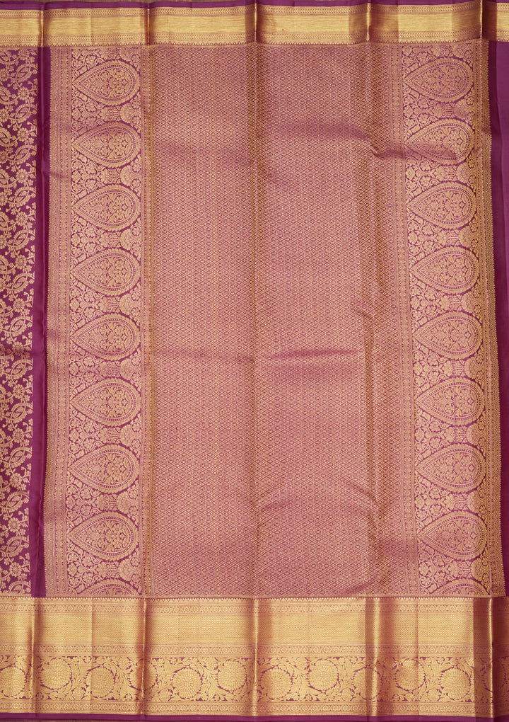 Purple Zariwork Pure Silk Saree
