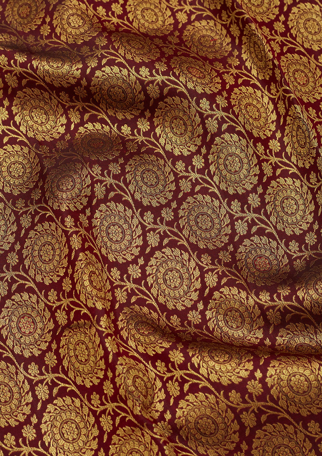 Wine Silk Jaal Saree With Matching Blouse Piece