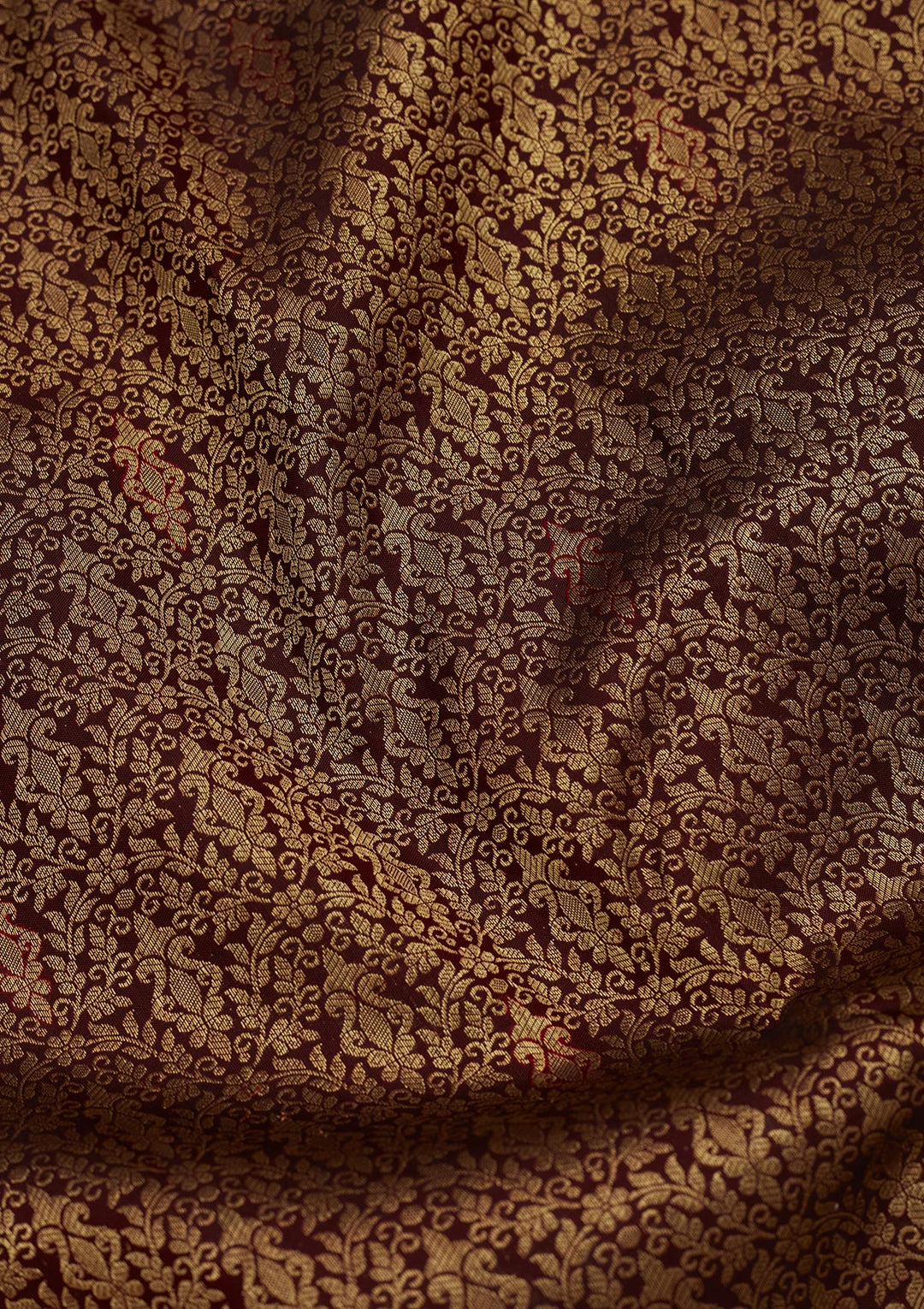 Brown Silk Buti Saree With Matching Blouse Piece