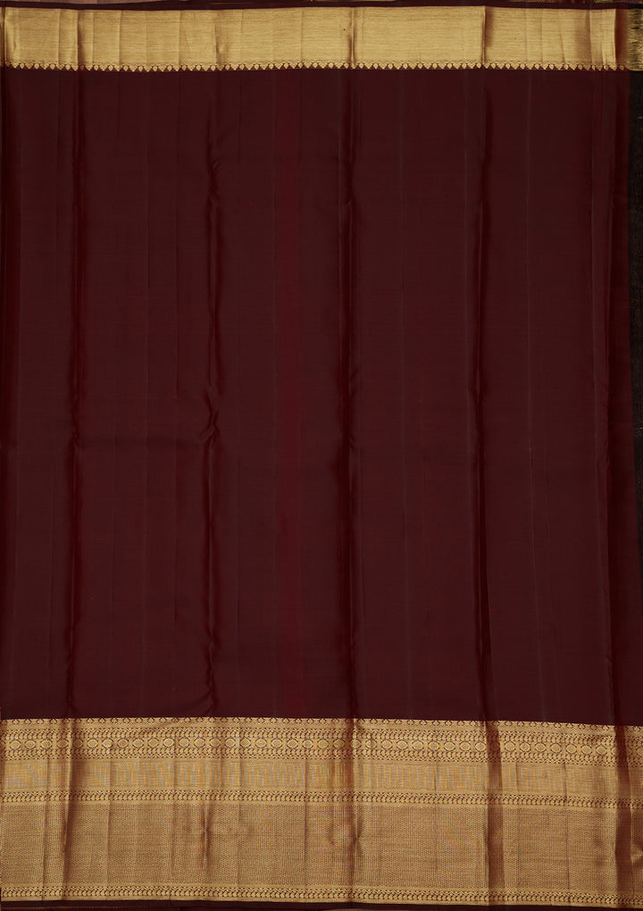 Brown Silk Buti Saree With Matching Blouse Piece