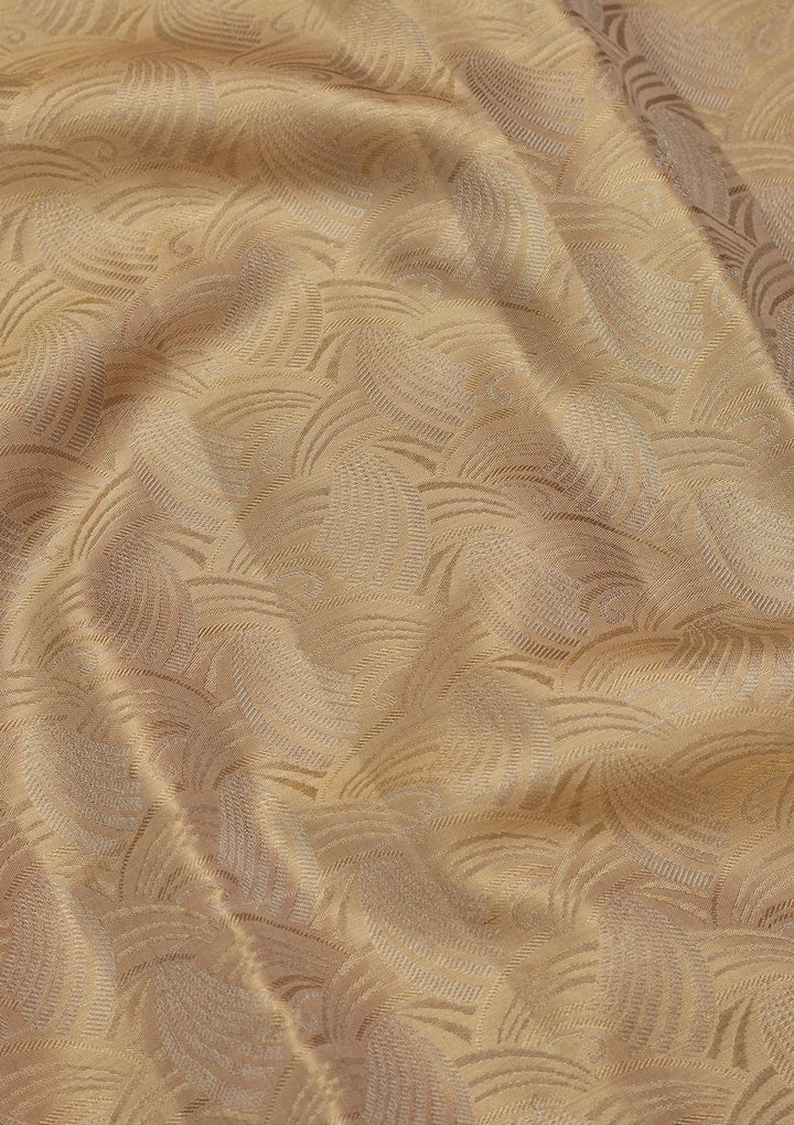 Gold Tissue Jaal Saree With Matching Blouse Piece