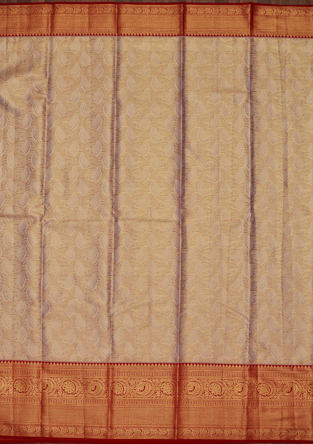 Gold Silk Jaal Zariwork Saree With Matching Blouse Piece