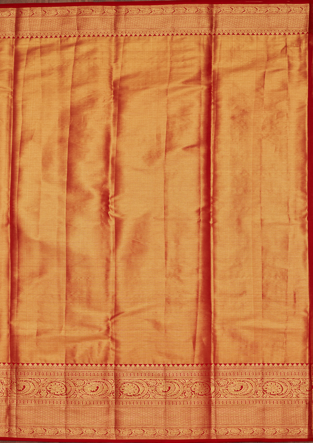 Gold Silk Jaal Zariwork Saree With Matching Blouse Piece
